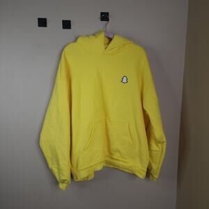 Madhappy x Snapchat Pullover Heavyweight Fleece Lined Sweatshirt Yellow Size XL
